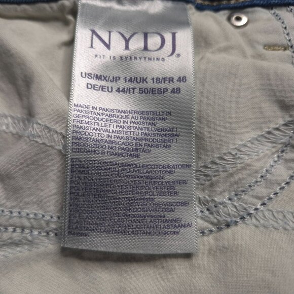 NYDJ Womens Sheri Slim Fit Jeans 14 Medium Wash High Rise Stretch Slimming - Picture 9 of 9